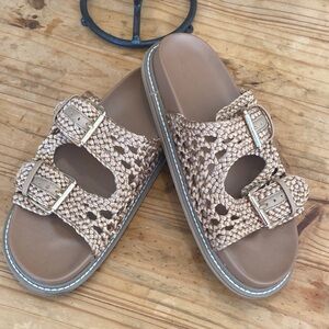 🎉 LIKE NEW‼️ JOIE ROSE GOLD WOVEN SANDALS‼️